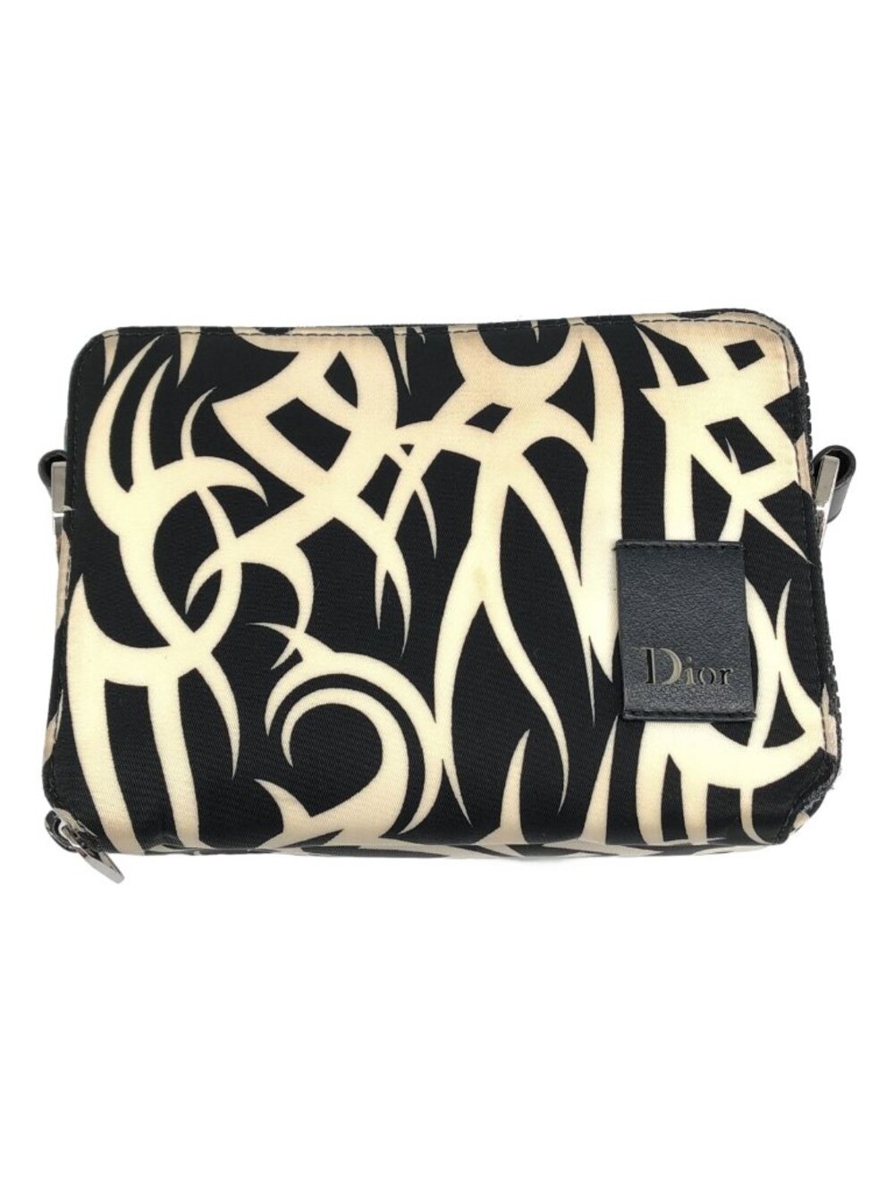 Dior Homme Tribal Pattern Pouch Black Beige